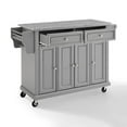 thumbnail image 4 of Crosley Furniture Wood Granite Top Kitchen Cart in Gray/Chrome, 4 of 14