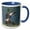 Blue/White, variant on 3drose, Drake, Male Mallard Duck, 11oz Two-tone Red Mug