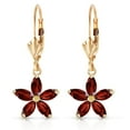 thumbnail image 2 of Galaxy Gold 14k Yellow Gold Leverback Earrings with Natural Garnets, 2 of 3