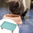 thumbnail image 6 of Fzaqwen Raised Pet Feeder Stand Pet Food Feeding Station Cat Bowl Stand Pet Supplies Dark Green, 6 of 8