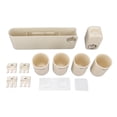 thumbnail image 1 of ZOUSSIQI Toothbrush Holder Bathroom Hanging Vanity Tooth Brush Organizer Punch Free Sorting Storage Rack 4 Cups JU316-31221, 1 of 13