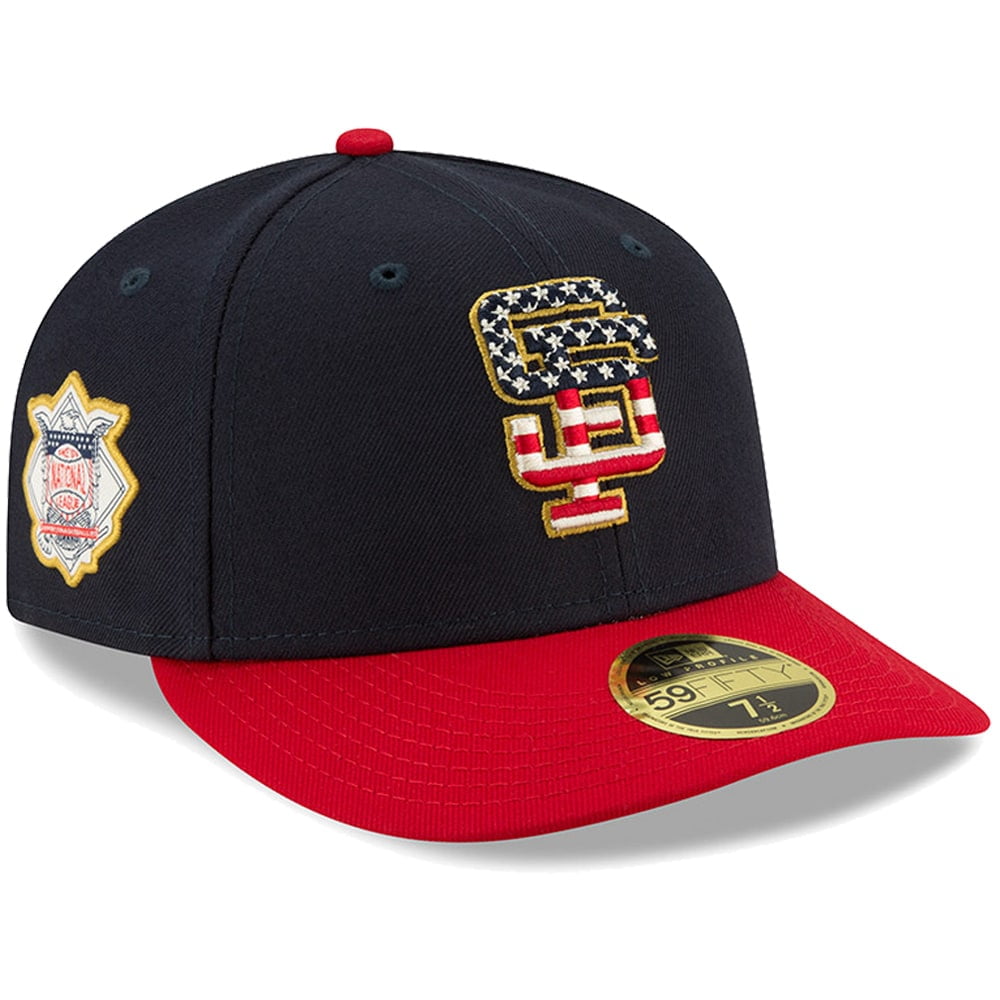 San Francisco Giants New Era Stars Stripes 4th Of July On Field Low Profile 59fifty Fitted Hat Navy Red Walmart Com Walmart Com