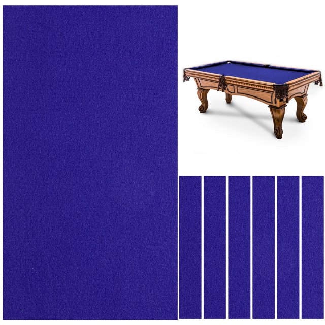 Mantel de billar, paño de fieltro para billar con 6 tiras de tela, para mesa de billar de interior de 8 pies