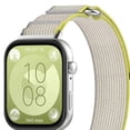 thumbnail image 2 of Likrtyny Correa Reloj Ajustable Con Correa Tejida Nailon para Huawei Watch Fit 3 (amarillo Gris), 2 of 9
