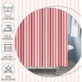 thumbnail image 4 of Red Striped Shower Curtain Modern Grain Fashion Texture Decorative Ornamental Minimalism Shower Curtains for Spa Hotel Home Bathroom Polyester Waterproof Fabric with Hooks 72x72 Inches, 4 of 6