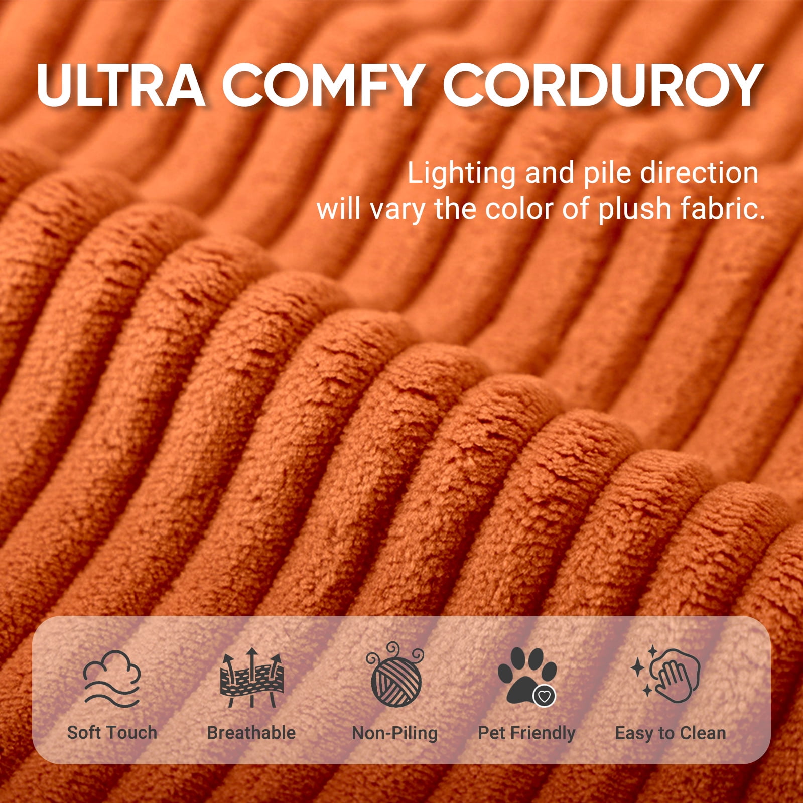 Alvantor Bean Bag Chair, Armless Lazy Sofa with Memory Foam and Soft Corduroy for Living Room Bedroom Reading Gaming
