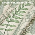 thumbnail image 3 of Retro French Style Kitchen Valance, Green Leaves Print Velvet Drape Valance for Bedroom, Small Window Treatment for Cafe Room 1 Panel 18 Inches Long, 3 of 6