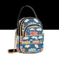 thumbnail image 7 of FORMRS Crossbody Bag for Women Quilted Travel Shoulder Cell Phone Purse with Chain Strap Handbag, Blue Cute Train Pattern, 7 of 7