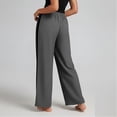 thumbnail image 4 of Aofany Womens Slacks Elastic Waist Straight Leg Pants Plus Size Casual Loose Commuting Trousers with Pockets, 4 of 8