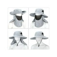thumbnail image 4 of Deago Men's Outdoor Sun Hat with Face Neck Flap UV Protection Wide Brim Fishing Cap for Hiking Safari UPF 50+ (Beige), 4 of 8