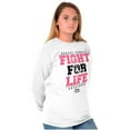 thumbnail image 5 of Fight For Life Breast Cancer Aware Women's Long Sleeve T Shirt Brisco Brands S, 5 of 6