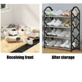 thumbnail image 2 of Uiz Merueh Shoe Rack Organizer Under $10 4 Tier Shoe Rack Shelf Shoe Shelf Storage Organizer for Hallway Closet, Free Standing Shoe Racks for Indoor Outdoor, 2 of 5