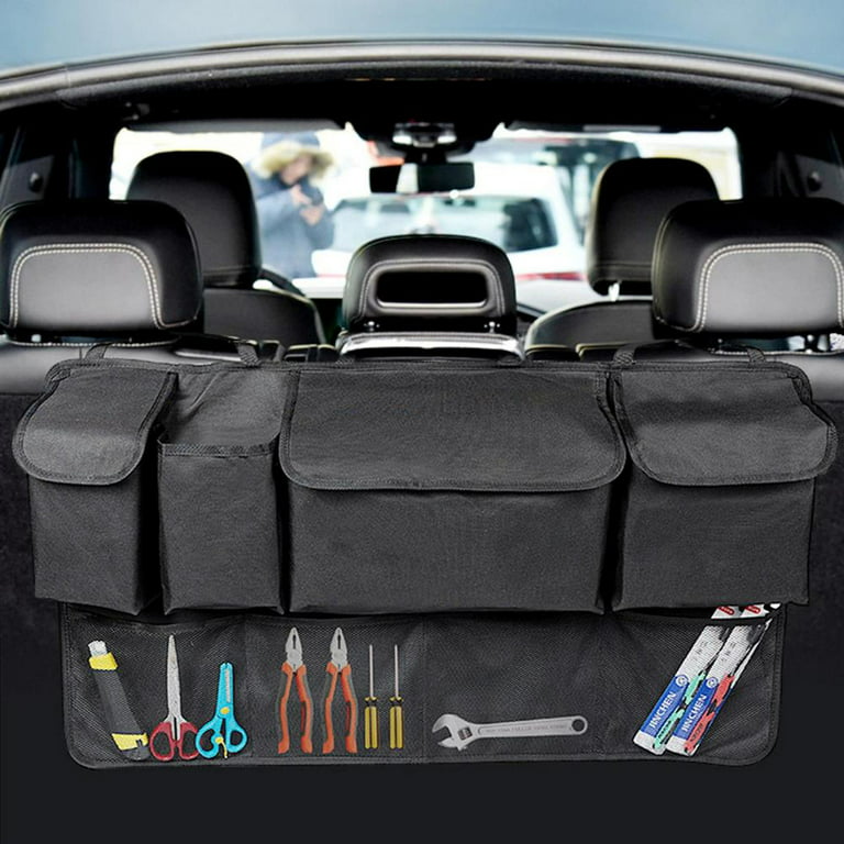 Multi-Pocket Car Trunk Organizer Hanging Back Seat Storage Bag with 10  Pockets Waterproof Oxford Cloth Universal Storage Pocket