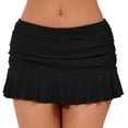 thumbnail image 1 of Falda de baño y pantalones de bikini Halcurt para mujer, talla S, color negro, 1 of 6