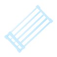 thumbnail image 3 of Retractable Rack Shelf 50-80cm No Need to Drill Storage Rack Shelf for Cupboard Wardrobe(Light Blue), 3 of 8