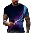 thumbnail image 1 of Men'S T-Shirt Short Sleeve Printed Summer Round Neck Top Trend Casual Sweatshirt3XL, 1 of 5