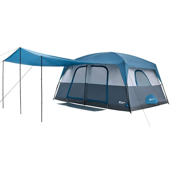 PORTAL Family Camping Tent for 6/8/10 People with Porch Tall Height Good Ventilation Water Resistant Ideal for Outdoor Camping Backyard