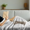 thumbnail image 3 of Dog Soft Flannel Fleece Throw Blanket, Kitten Playing with Stafford Puppy Animal Friendship Domestic Pet Lover Print, Cozy Plush for Indoor and Outdoor Use, 70" x 90", Oange Brown White, by Ambesonne, 3 of 5
