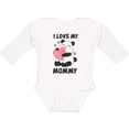 thumbnail image 3 of Inktastic I Love My Mommy with Panda Illustration Boys or Girls Long Sleeve Baby Bodysuit, 3 of 5