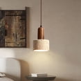 thumbnail image 5 of Lámpara Colgante Japonesa de Mármol Amarillo con LED para Mesa, Estilo Nórdico, Estilo Wabi Sabi, Travertino, para Mesita de Noche, Restaurante, Pasillo, Decoración., 5 of 5