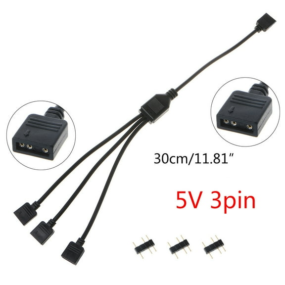 5V3Pin Interface Transfer Extension Cable RGB Splitter for A-SUS MSI Motherboard