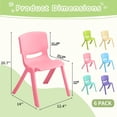 thumbnail image 2 of Wanan 6Pcs Plastic Stackable Chairs, Modern Kids Chairs for Outdoor, Reading, Relaxing, Learning, Painting, Playing, 2 of 9