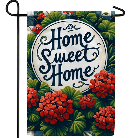 America Forever Home Sweet Home Garden Flag, 12.5x18 inch Double Sided, Spring Summer Floral Decor, Welcome Yard Flag New Home Seasonal Holiday Porch Outdoor Decoration