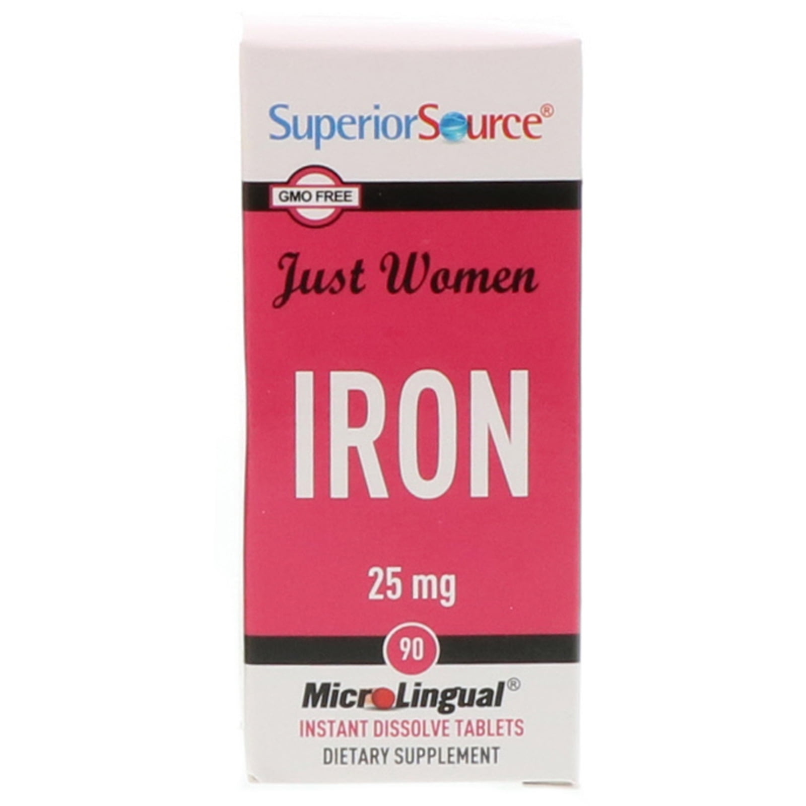 Superior Source Just Women Iron 25 mg. 90 Quick Dissolve Tablets