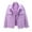Purple, variant on hgsbede Jean Jacket for Women Solid Buttons Pockets Lapel Long Sleeve Short Denim Jacket Outerwear