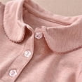 thumbnail image 6 of BXJX Girls Cotton T-shirts, Short Sleeve School Peter Pan Collar Casual Kids Tees with Ruffle Watermelon Red Size 2-3 T, 6 of 7