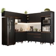 thumbnail image 1 of Madesa Gabinete de Cocina Integral Completa de Esquinero 472 cm Reims Negro 01, 1 of 8