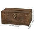 thumbnail image 3 of WHEANG Wooden Tissue Box Holder With Brass Rustic Brown Finish Rectangular Design Decorative Storage For Home/ Standard Tissue Packs, 3 of 3