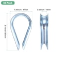 thumbnail image 3 of Uxcell 48-Pack Ojetes de Cable de Acero, M14 Acero al Carbono 14mm Ojetes de Aparejo Protección de Cable, 3 of 7