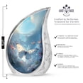 thumbnail image 2 of White Butterfly Urn For Ashes Adult Male - Large Urn For Ashes For Women - Mini Unique Urns For Men - Handmade Cremation Gift For Decorative Urns 10Inch And 3Inch 2 Keepsake, 2 of 7