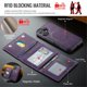 thumbnail image 5 of Case For IPhone 16 Funda Protectora RFID de 6,1" con Ranuras para 7 Tarjetas Magsafe, Soporte 2 en 1, Funda Protectora de Cuero Desmontable a Prueba de Golpes, Morado, For IPhone 16, 5 of 7