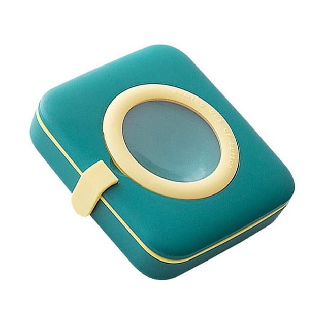 Guardoinrt Sewing Kit Needle Thread Thimble Stitches Embroidery Portable Travel Knitting with Storage Box Tools Gifts Beginners Dark Green