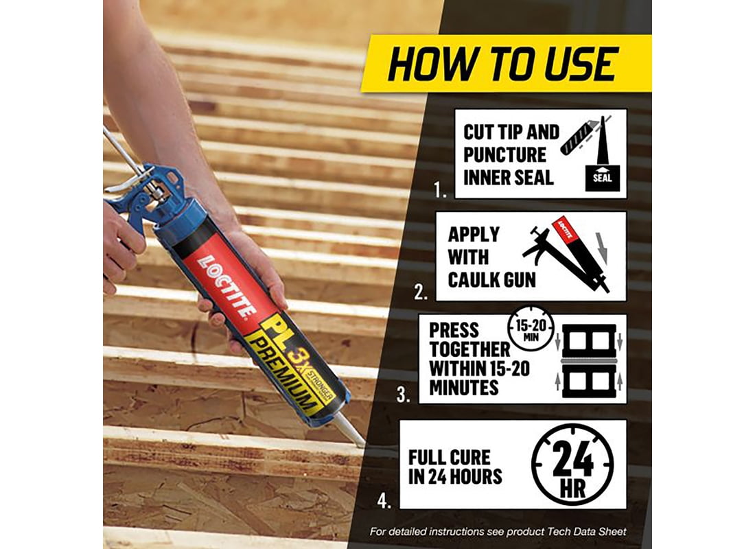 Loctite 2450576 PL Premium Polyurethane Construction Adhesive, 28 oz. - Quantity 1
