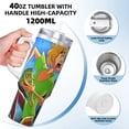 thumbnail image 4 of Lsque Scooby-Doo Pattern 40 OZ Ice Bully Cup with Handle and Straw, Double Wall Stainless Steel Tumbler Travel Coffee Cup with Lid for Christmas Present, 4 of 8