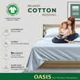 thumbnail image 2 of TEMOGU-Thread Spread 100% Organic Cotton Sheets Twin XL Size - 3 PC Organic Cotton Twin XL Size Percale Weave Sheet Set, Cooling, Crisp & Breathable, 16" Deep Pocket Bedding Set for Dorm Room - Light, 2 of 4
