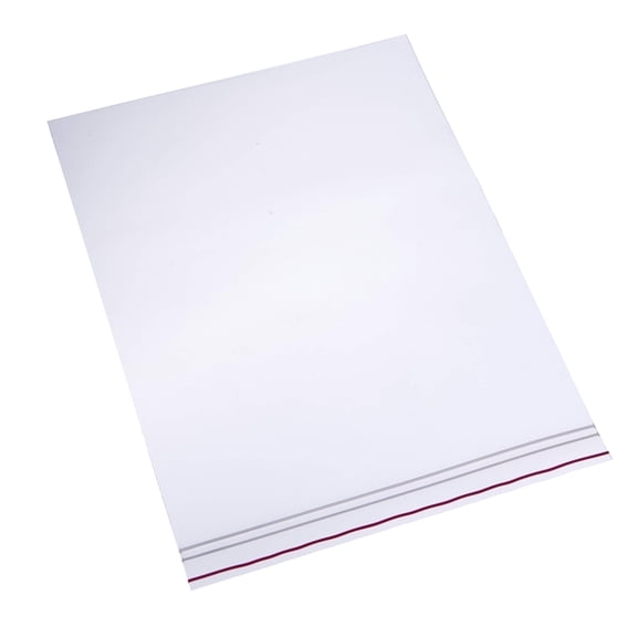 Minigrip Red Line MGRL4P1215 Polyethylene (LDPE/LLDPE Blend) Clear Reclosable Bag, 15" Length, 12" Width (Pack of 500) CA3