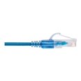thumbnail image 3 of Monoprice SlimRun - Patch cable - RJ-45 (M) to RJ-45 (M) - 2 ft - UTP - CAT 6a - booted, snagless - blue (pack of 5), 3 of 4