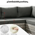 thumbnail image 4 of Ovios 12 Pieces Outdoor Furniture All Weather Wicker Patio Conversation Sectional Sofa Set with Side Table for Garden Backyard, 4 of 6