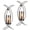 Black, variant on Sziqiqi Set of 2 Gold Wall Sconces with Glass Shades: Modern Geometric Candle Holders for Indoor Outdoor Wall Decor Living Room Bedroom Bathroom Hallway Mantel Patio