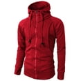 thumbnail image 3 of H2H Mens Casual Slim Fit Hoodie Zip-Up Long Sleeve Active Jersey Jackets (KMOHOL019), 3 of 6