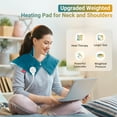 thumbnail image 3 of Comfytemp Weighted Heating Pad for Neck and Shoulders, FSA HSA Eligible, 19"x 24", Blue, 3 of 11