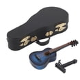thumbnail image 1 of Guitarra de madera en miniatura, modelo de exhibición, mini adornos musicales, artesanía, decoración del hogar (azul, 14 cm), 1 of 12