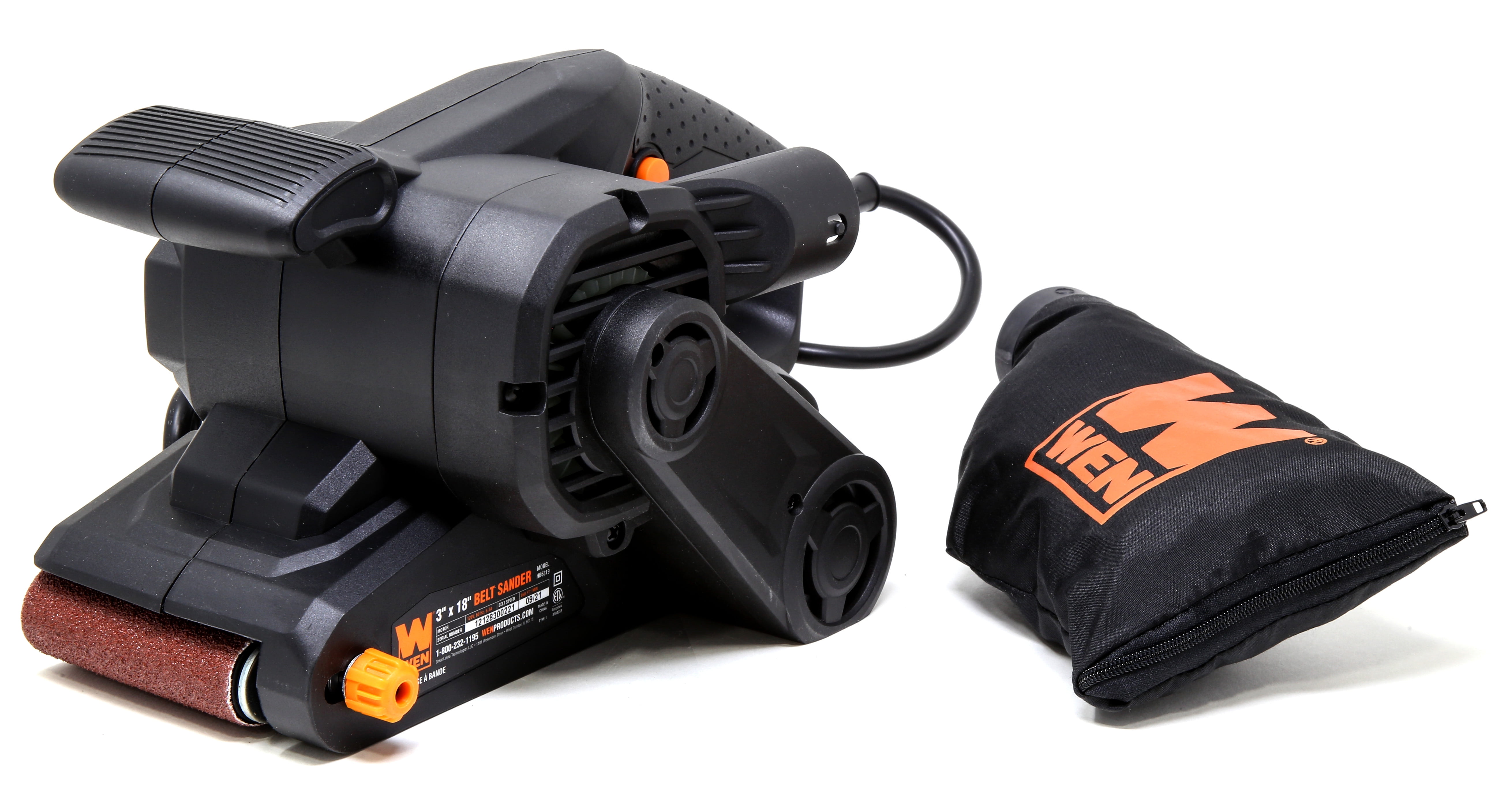 WEN 6.3-Amp 3-by-18-Inch Handheld Portable Belt Sander