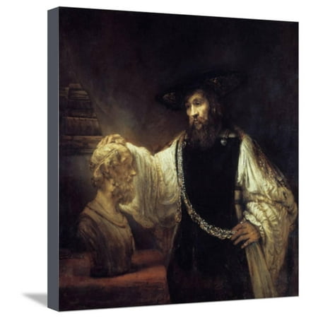 Aristotle before the Bust of Homer, 1653 Stretched Canvas Print Wall Art By Rembrandt van