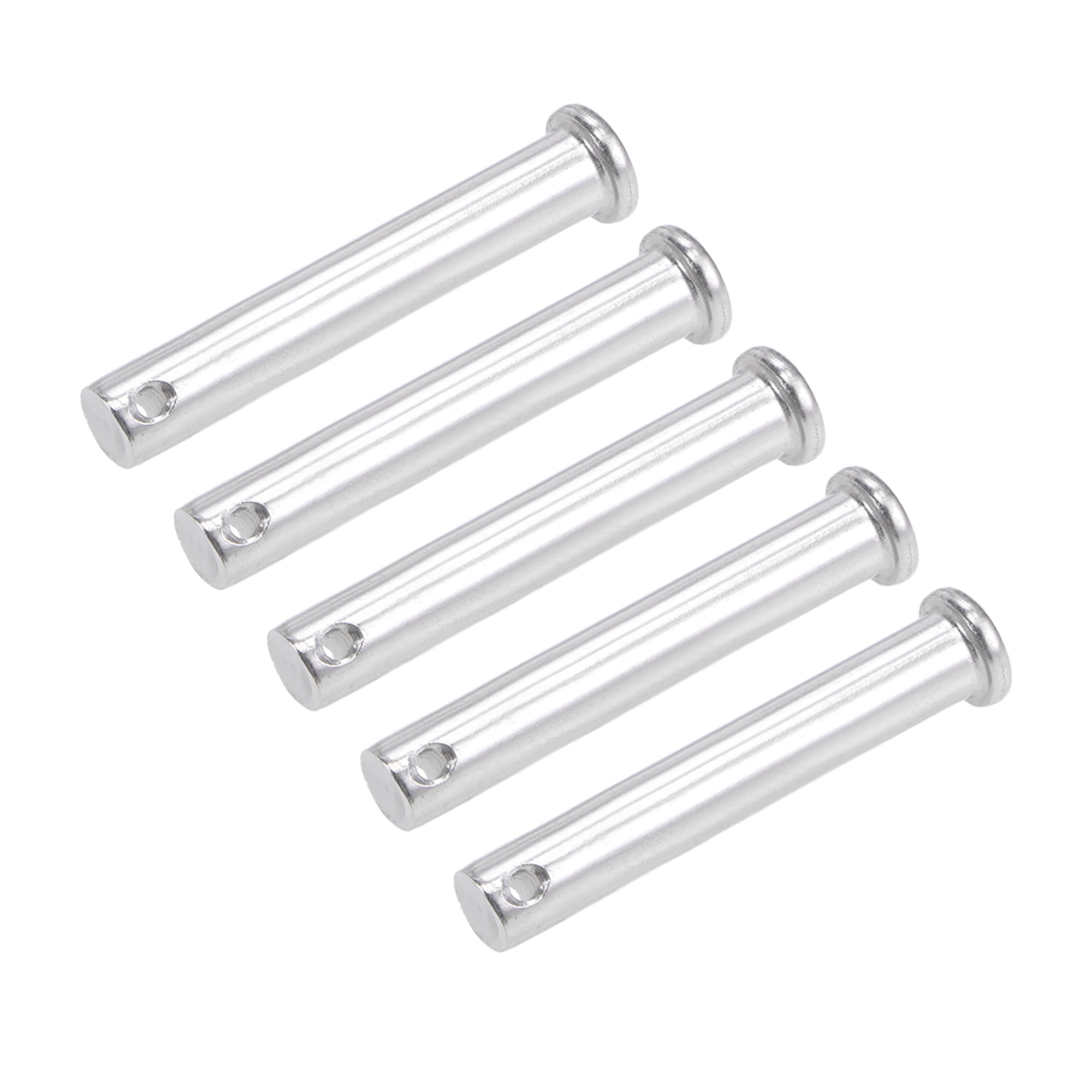 Single Hole Clevis Pins 10mm x 60mm Flat Head 304 Stainless Steel