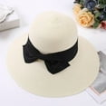thumbnail image 3 of CoCopeaunts Straw Bucket Hat for Women Bowknot Decorate Belt Spring Summer Wide Brim Outdoor Beach Sweet Girls Basin Hat, 3 of 8